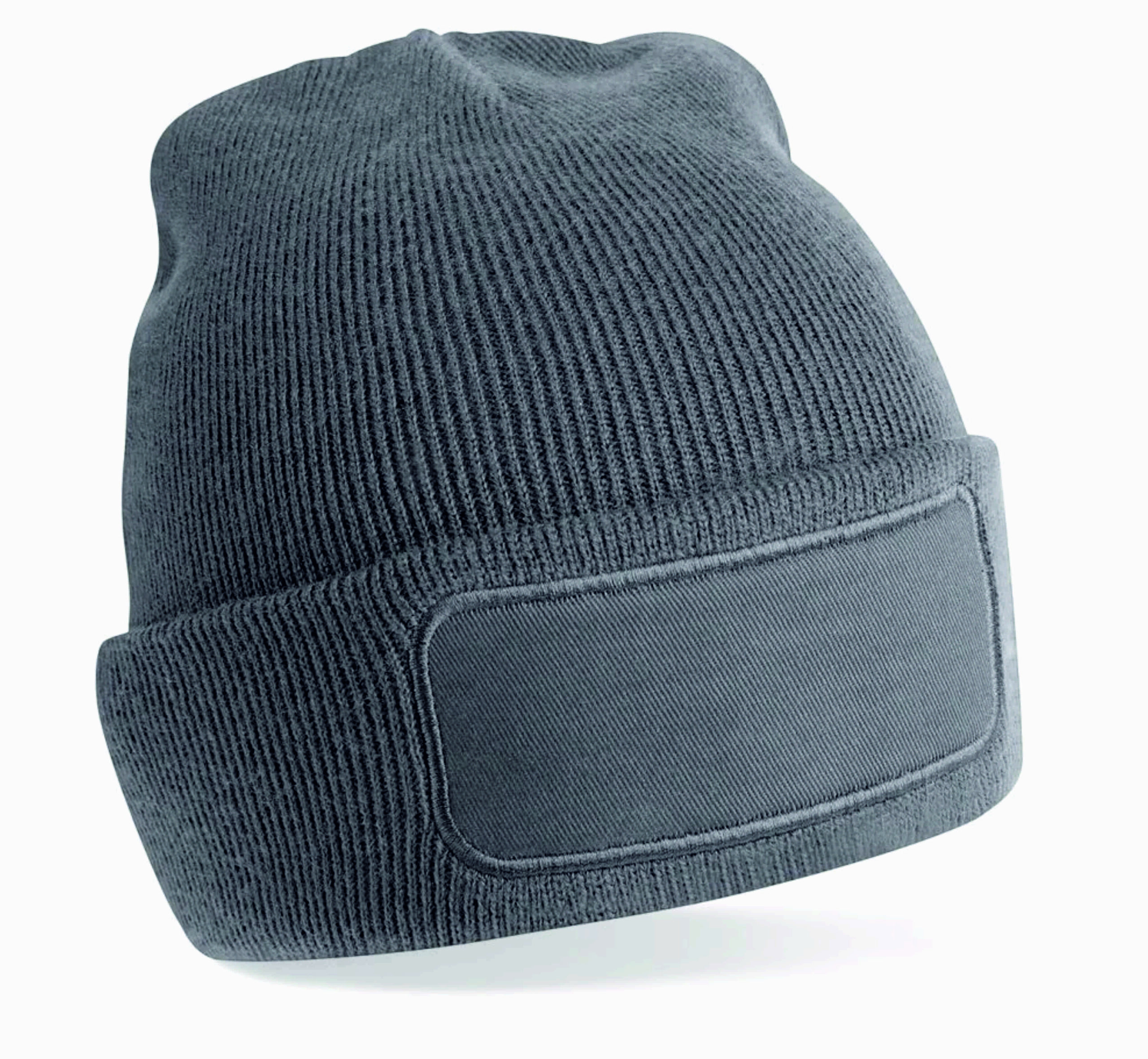 Beanie Mit Patch Rechteckig Graphitegrey