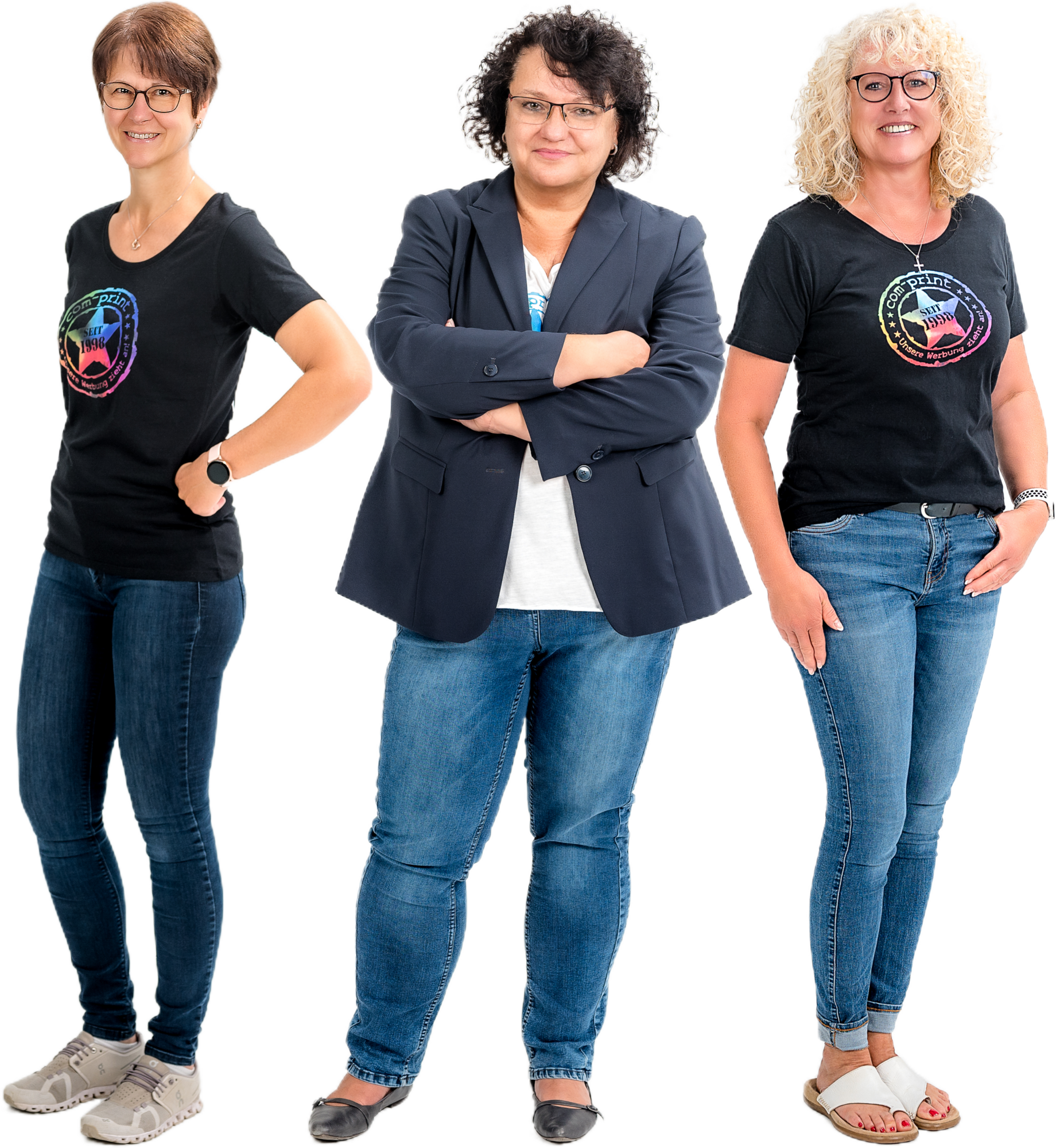 Das Team der Firma COM-PRINT. Sonja, Heike und Angelika.